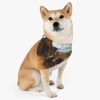 "Dusty Pilgrims at the Forgotten Shrine" - The Alien Pet Bandana Collar