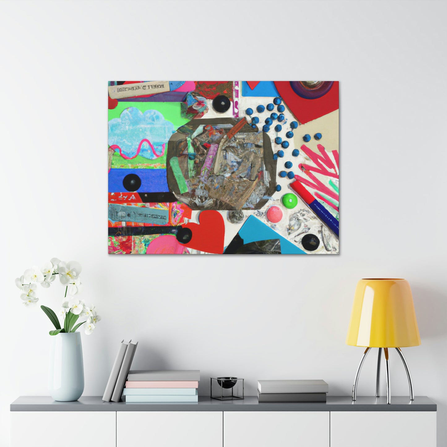 "Express Yourself: A Found Object Collage" - Canvas