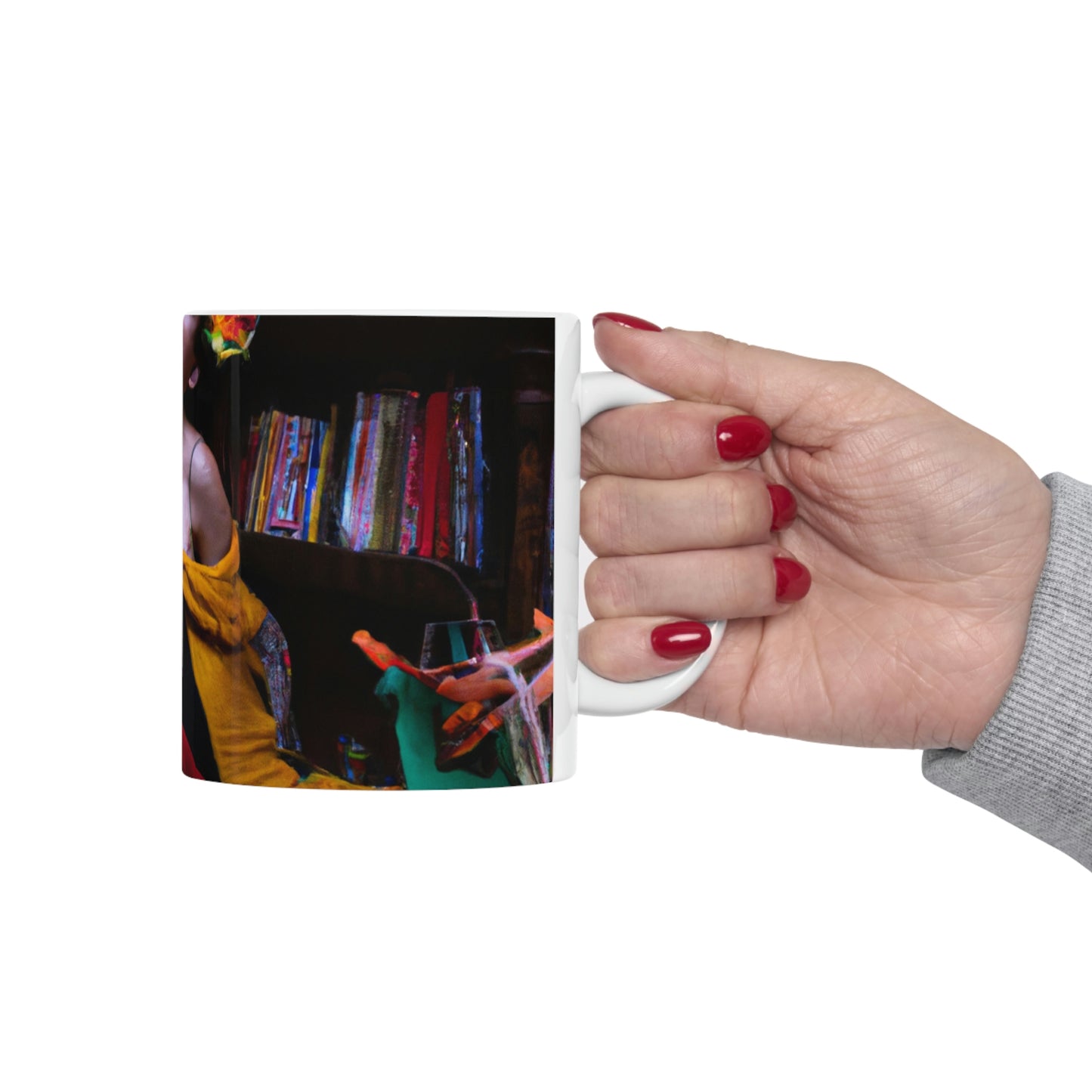 La biblioteca perdida del desván de los magister. - La Taza de Cerámica Alienígena 11 oz