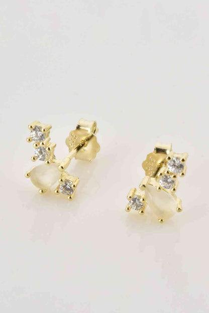 Zircon 925 Sterling Silver Stud Earrings