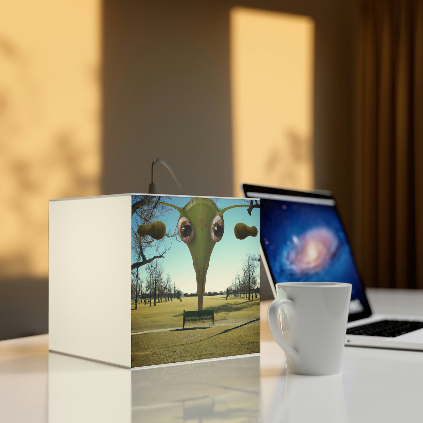 "Alien Parked Tales" - The Alien Light Cube Lamp