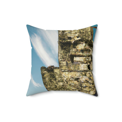 "A Sentinal Among Ruins: An Unstirred Owl's Perch" - The Alien Square Pillow