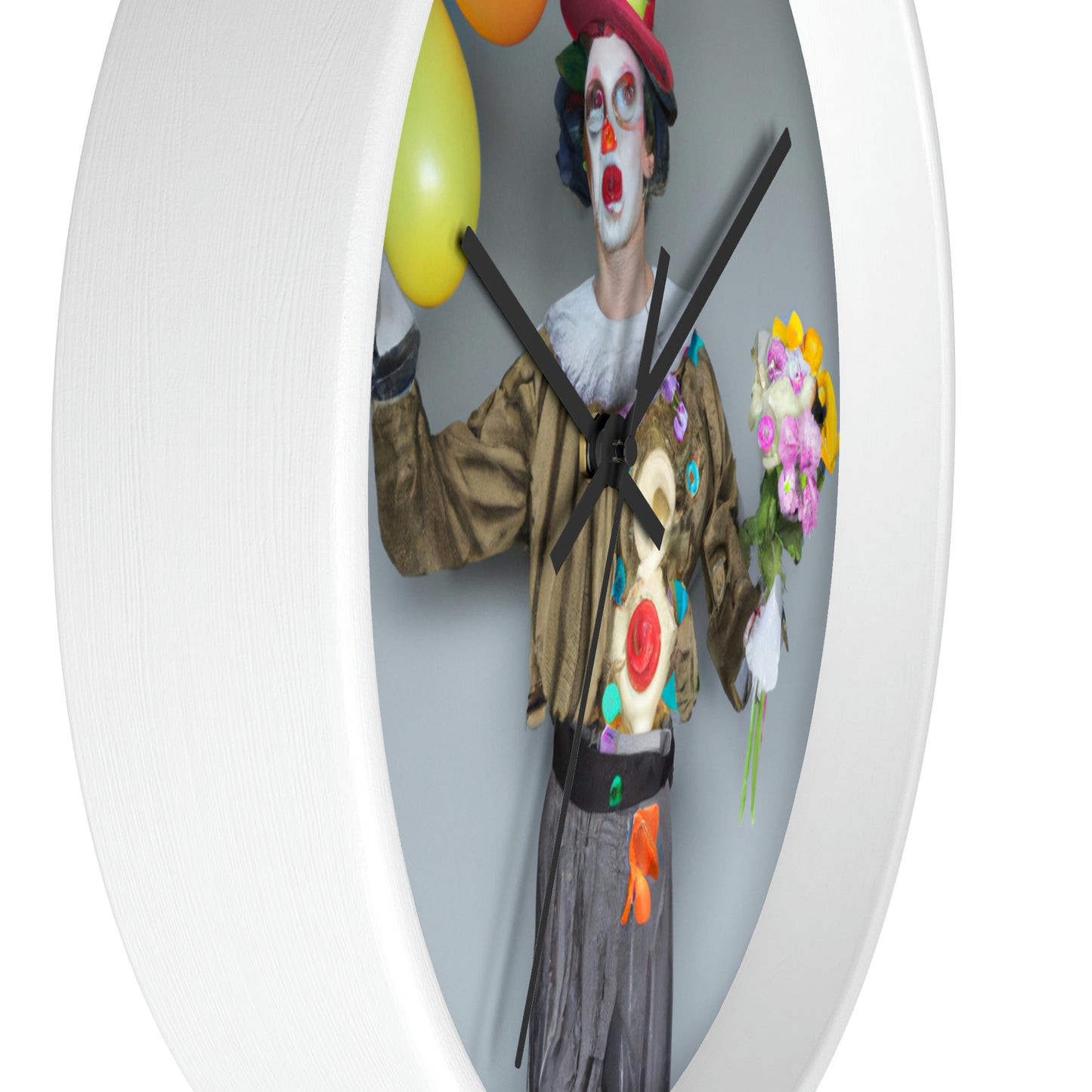 "Clowning Around with Balloons" - The Alien Wall Clock