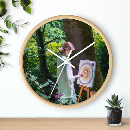 "Enchantment in Oil: A Young Artist's Vision of a Magical Forest" - The Alien Wall Clock