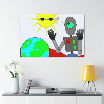 "Robot Defender: The Alien Invasion of Earth" - The Alien Canva