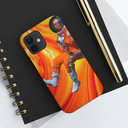 "Journeying in the Burning Orange Galaxy" - The Alien Tough Phone Cases