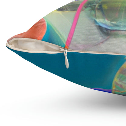 "The Submerged Odyssey: An Underwater Adventure with a Robotic Fish" - The Alien Square Pillow