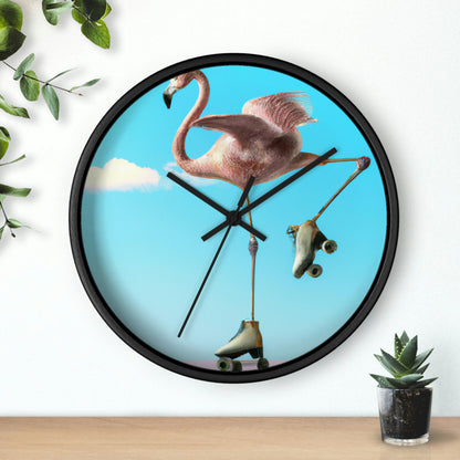 "Flamingo-Schlittschuhe!" - Die außerirdische Wanduhr