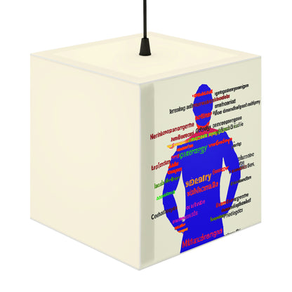 "Das Superhelden-Wortkunstporträt" - Die Alien Light Cube-Lampe