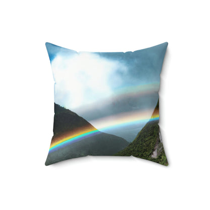 The Rainbow Gateway - The Alien Square Pillow