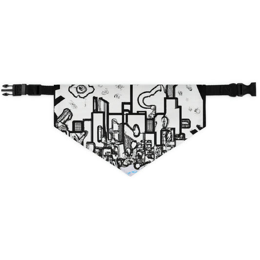 "Ghostly Haze: The Forgotten City". - The Alien Pet Bandana Collar