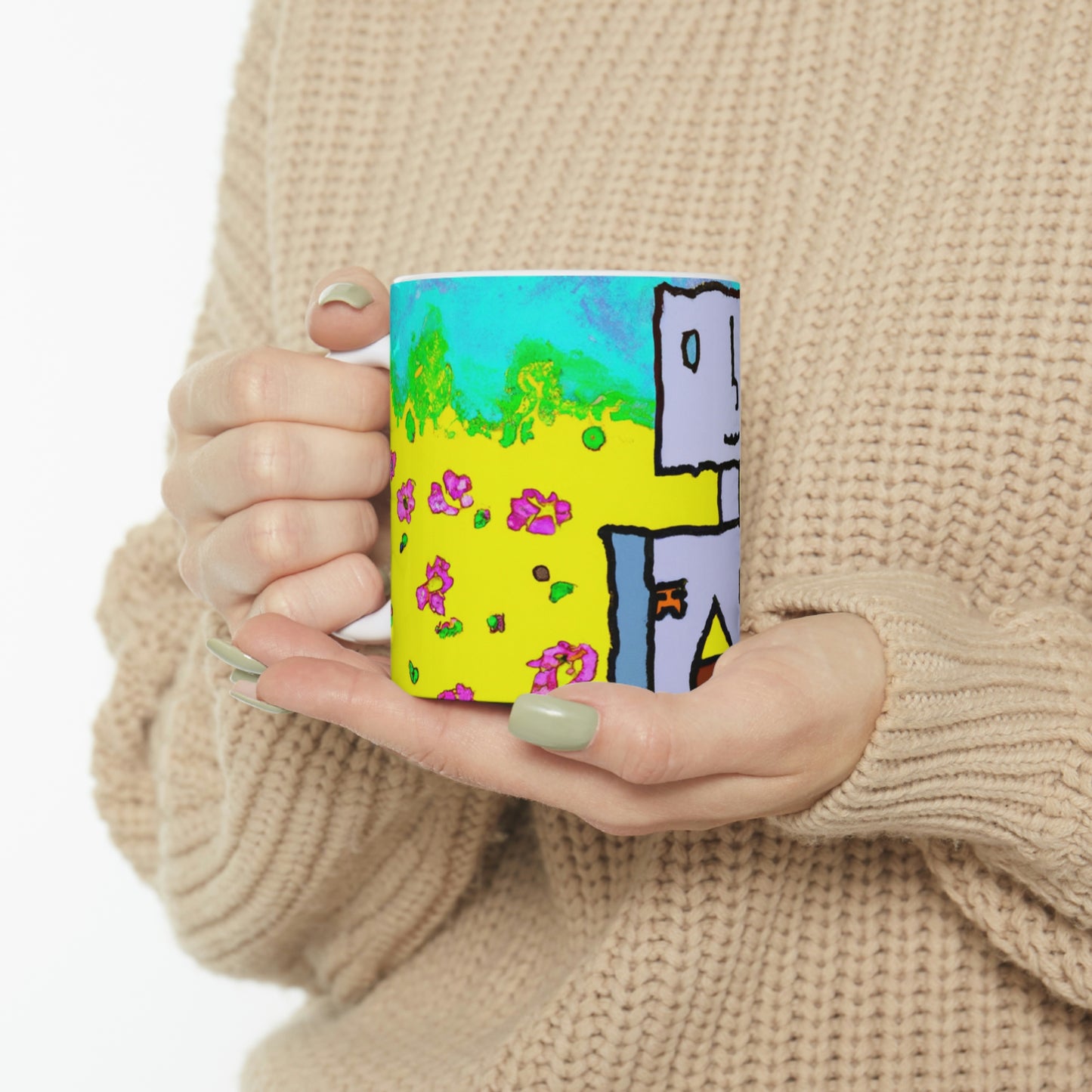 "A Small Miracle in a Sea of Flowers" - The Alien Ceramic Mug 11 oz