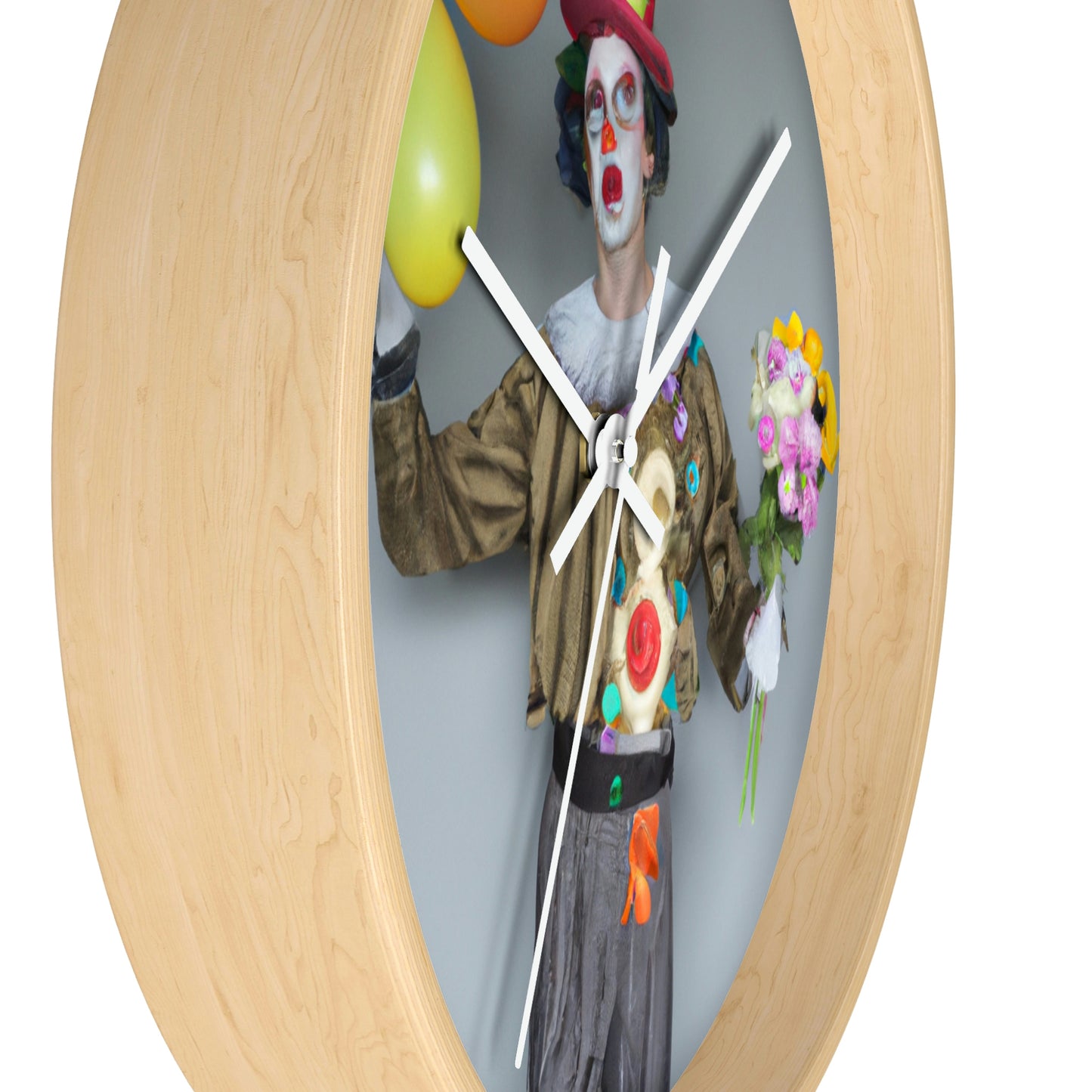 "Clowning Around with Balloons" - The Alien Wall Clock