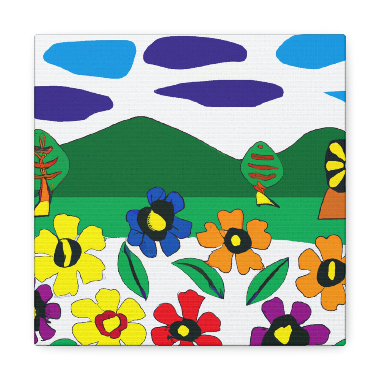 "Blooming Landscape: A Local Mural of Art and Nature" - Canvas