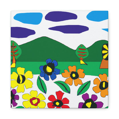 "Blooming Landscape: A Local Mural of Art and Nature" - Canvas