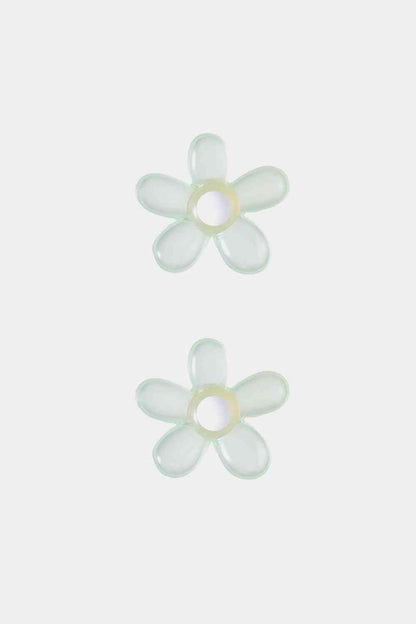 Pendientes de resina con forma de flor