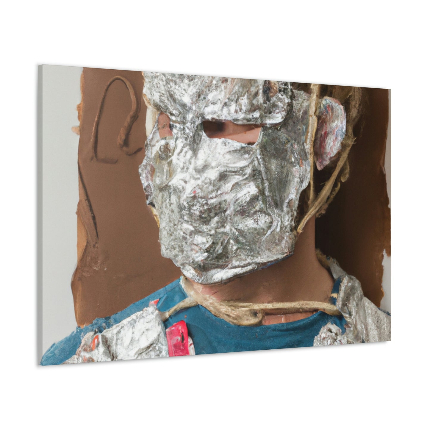 "Metallic Reflections: Unexpected Materials in Self-Portraiture" - Canvas