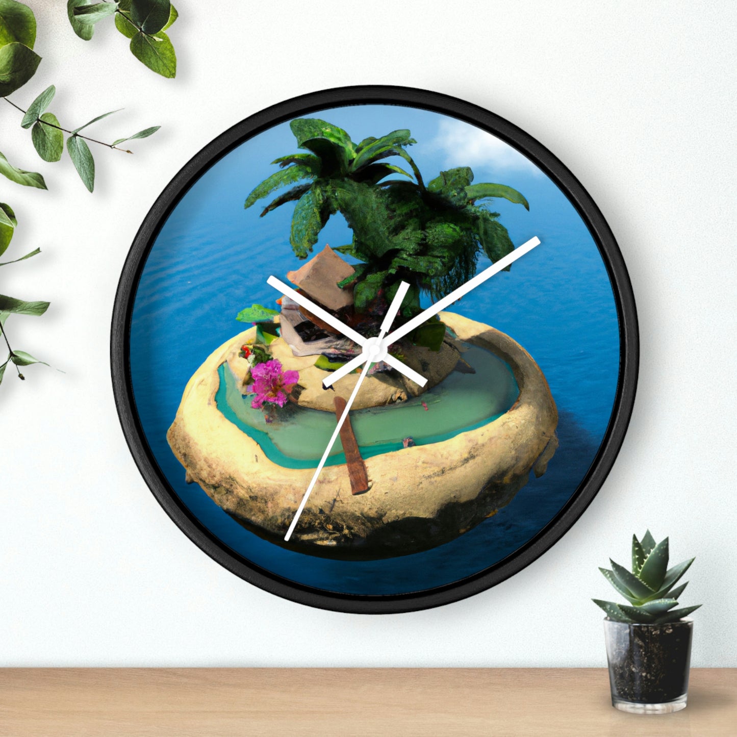 "Island Paradise in the Sky" - The Alien Wall Clock