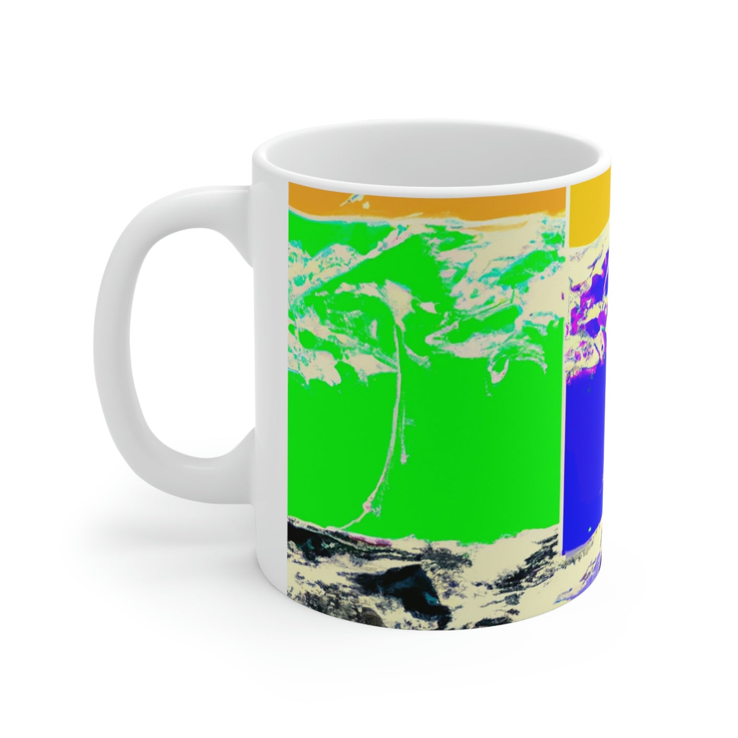 "Kites Aflutter in the Vibrant Sky" - The Alien Ceramic Mug 11 oz