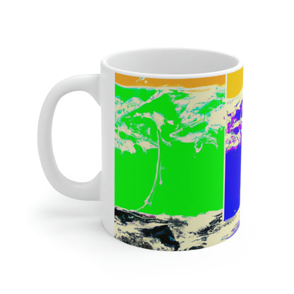 "Kites Aflutter in the Vibrant Sky" - The Alien Ceramic Mug 11 oz