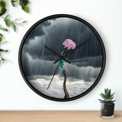 "Aight Against the Storm: The Story of a Lonely Flower" - The Alien Wall Clock