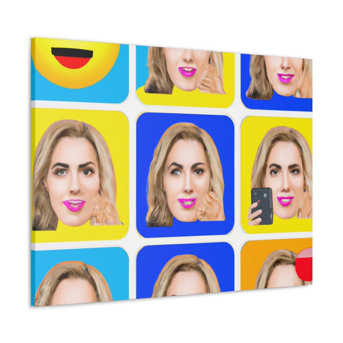 "Emoji-zing a una celebridad: un retrato de arte pop" - The Alien Canva