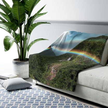 The Rainbow Gateway - The Alien Sherpa Fleece Blanket