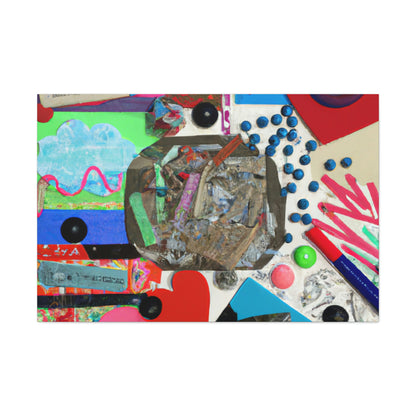 "Express Yourself: A Found Object Collage" - Canvas