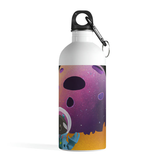 "Exploring the Unknown: The Adventures of a Space Captain and the Mysterious Planet" - The Alien Stainless Steel Water Bottle