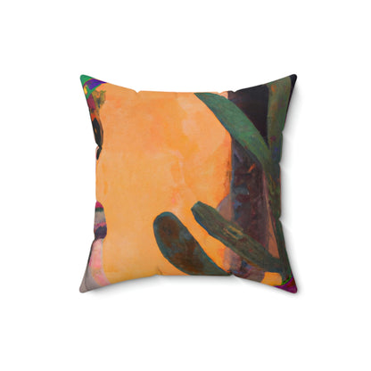 "A Child's Unexpected Enchanted Journey" - The Alien Square Pillow