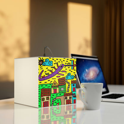 "A Slumbering Village of the Soaring Dragon" - The Alien Light Cube Lamp