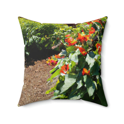 "Garden of Colorful Radiance" - The Alien Square Pillow