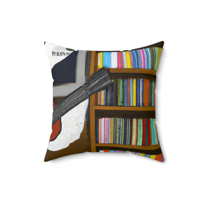 "The Banjo Bear of the Library" - The Alien Square Pillow