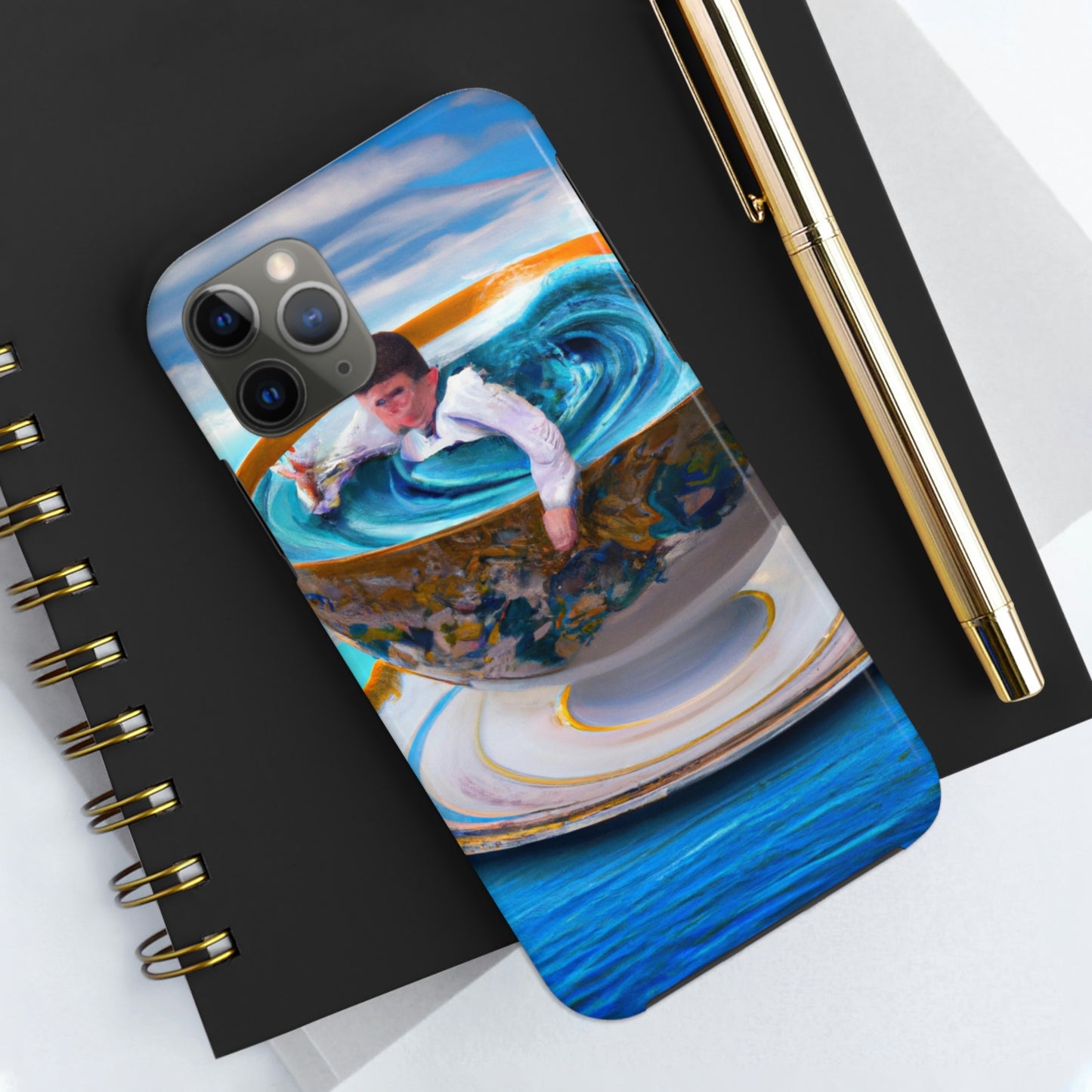 "Adrift in a China Cup: The Story of a Lost Child's Oceanic Adventure" - The Alien Tough Phone Cases