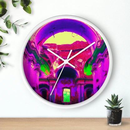 Locura mística: colores locos en la catedral olvidada - El reloj de pared alienígena