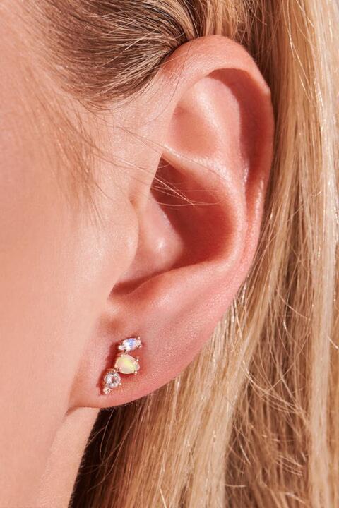 Opal-Ohrringe aus 925er-Sterlingsilber