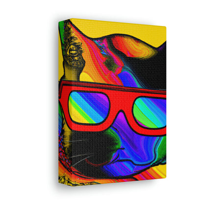 "Coole Katze mit Sonnenbrille" - The Alien Canva