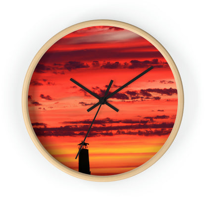 "Lonely Lighthouse on Fire" - The Alien Wall Clock