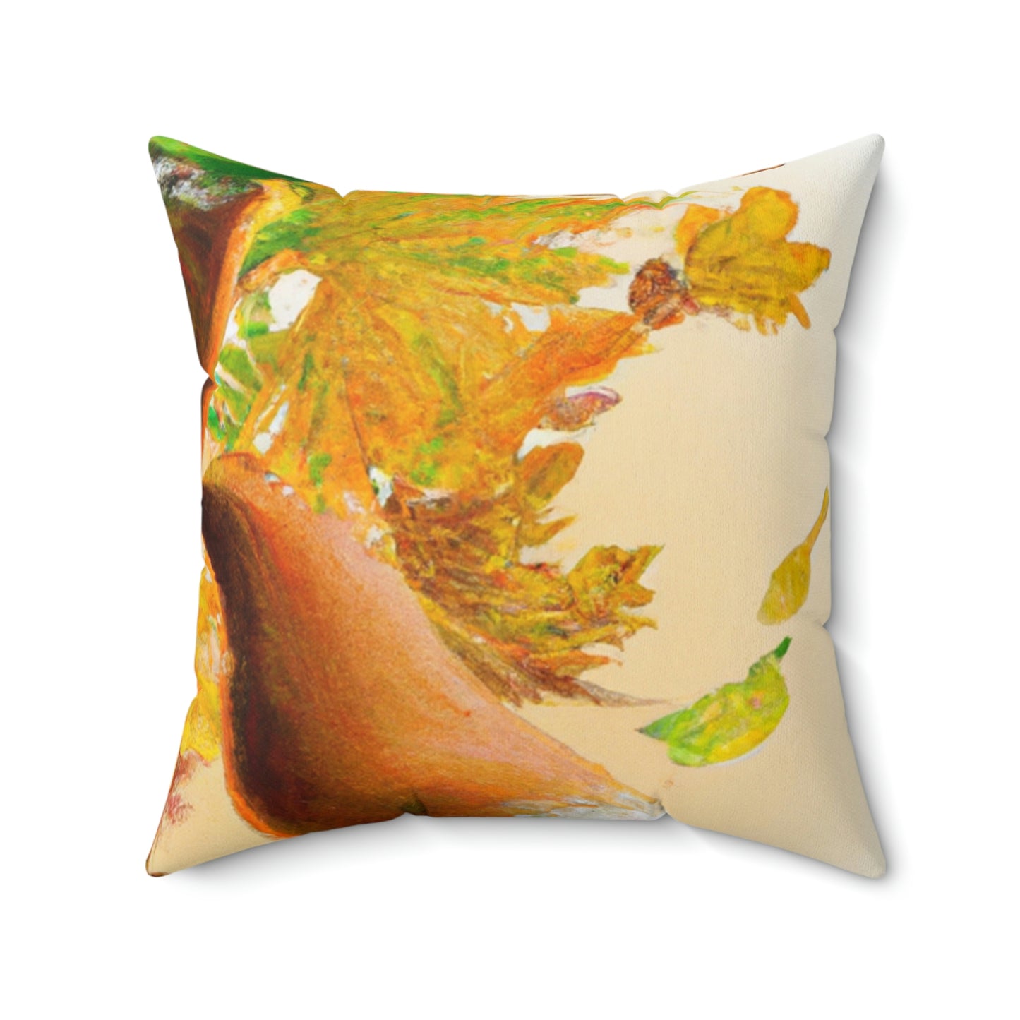 "Autumnal Adventure: A Fox's Mischief" - The Alien Square Pillow