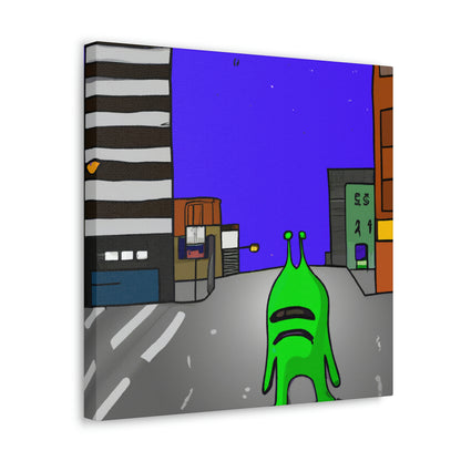 "Alien Misadventure in the City" - The Alien Canva