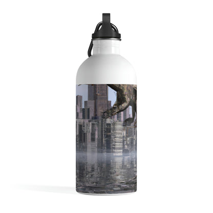 "Ascending the Deluge: A Dragon's Soaring Journey." - The Alien Stainless Steel Water Bottle