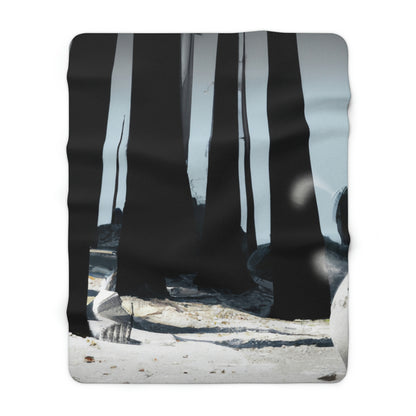 "Chilly Adventures in the Enchanted Forest" - The Alien Sherpa Fleece Blanket