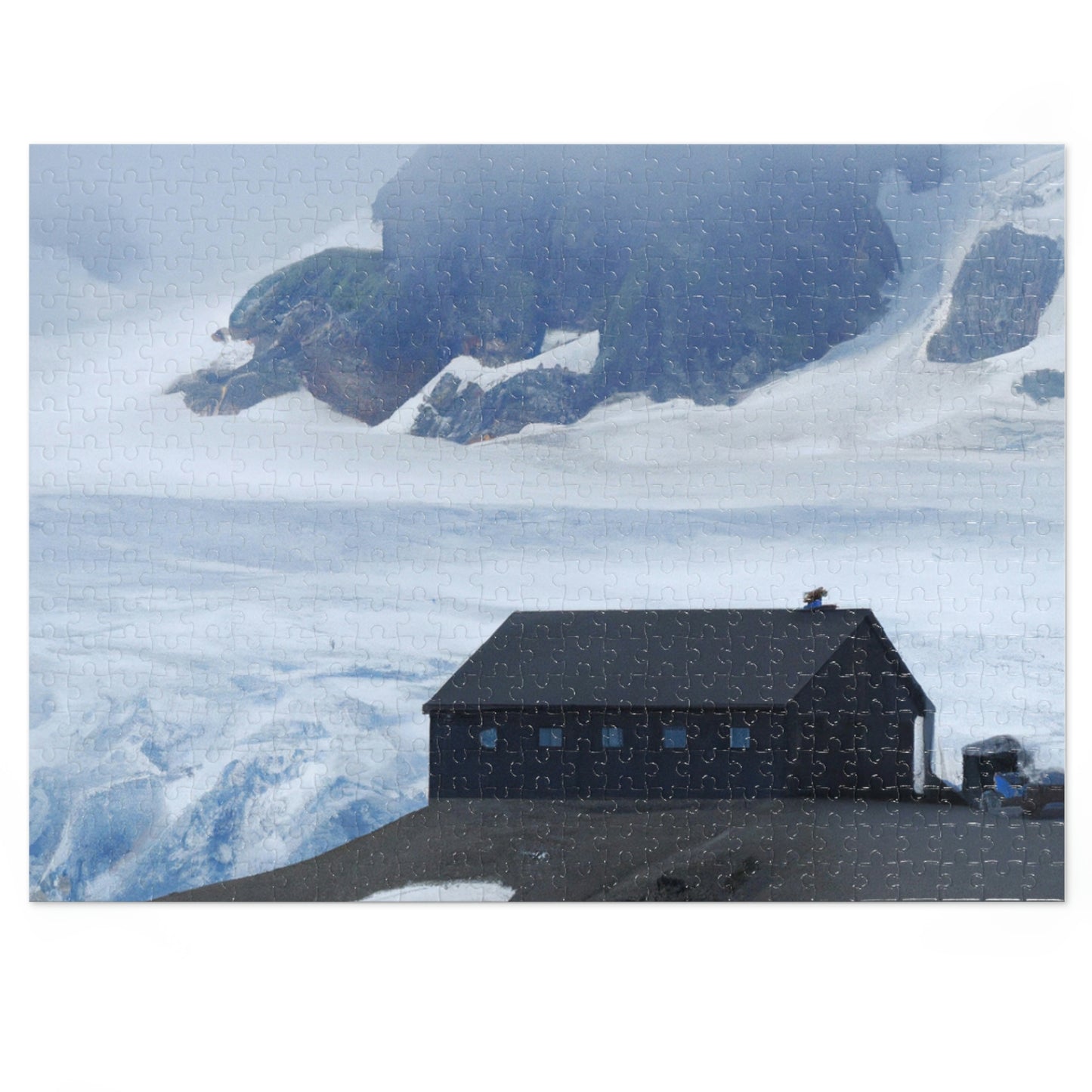 "Frozen Fears: A Haunted Glacier House" - The Alien Jigsaw Puzzle