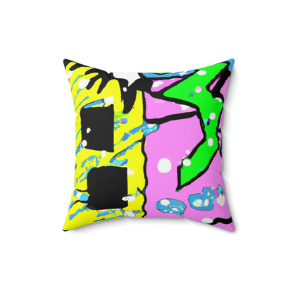 "Desolate Winter Dwelling" - The Alien Square Pillow