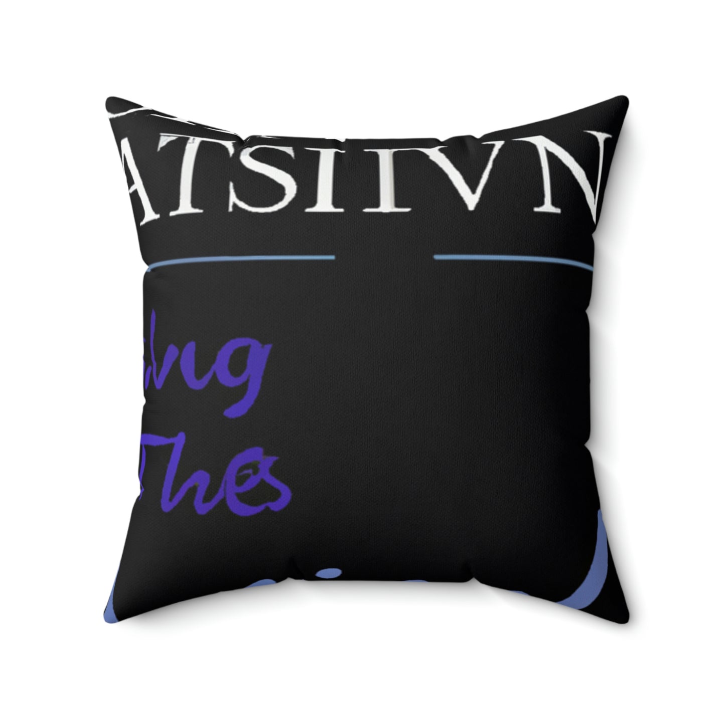 "Finding the Light in the Dark" - Das Alien Square Pillow