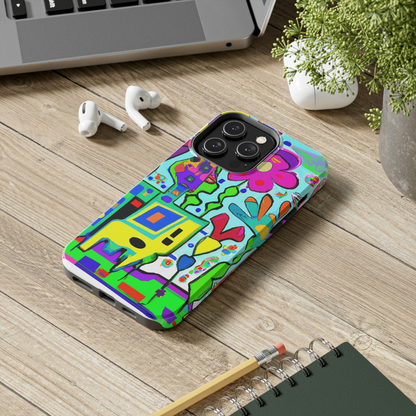 "A Mystical Garden of Rainbow Petals" - The Alien Tough Phone Cases