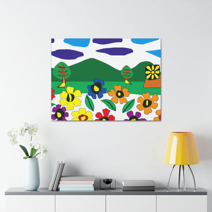 "Blooming Landscape: A Local Mural of Art and Nature" - Canvas