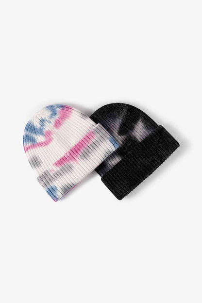 Tie-Dye Ribbed Knit Beanie