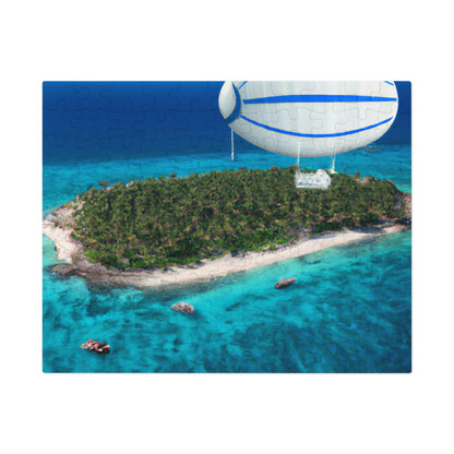 "Exploring Mystery Island by Airship" - The Alien Jigsaw Puzzle