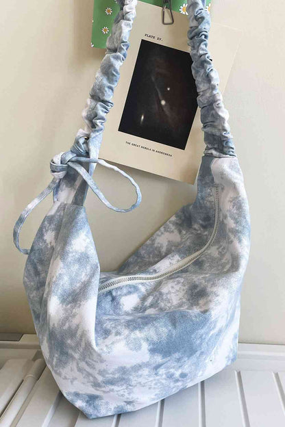 Bolso bandolera de lona con efecto tie-dye